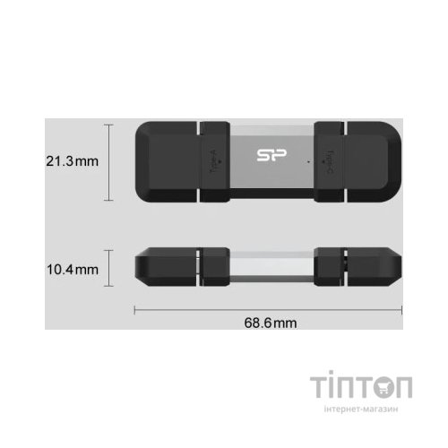 USB флеш накопичувач Silicon Power USB 64G SILICON POWER usb3.2+TypeC Mobile C51 (SP064GBUC3C51V1S)