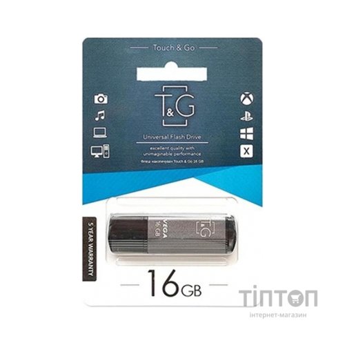 USB флеш накопичувач T&G 16GB 121 Vega Series Grey USB 2.0 (TG121-16GBGY)