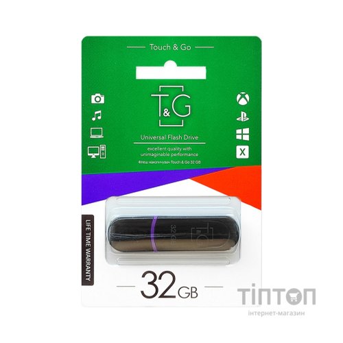 USB флеш накопичувач T&G 32GB 012 Classic Series Black USB 2.0 (TG012-32GBBK)