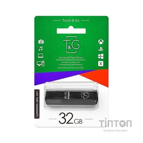 USB флеш накопичувач T&G 32GB 121 Vega Series Black USB 2.0 (TG121-32GBBK)