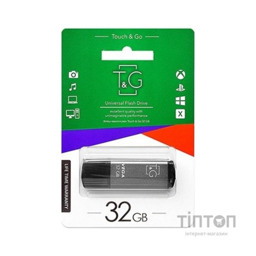 USB флеш накопичувач T&G 32GB 121 Vega Series Grey USB 2.0 (TG121-32GBGY)