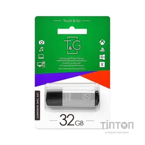 USB флеш накопичувач T&G 32GB 121 Vega Series Silver USB 2.0 (TG121-32GBSL)