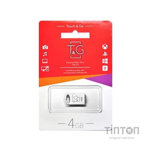 USB флеш накопичувач T&G 4GB 105 Metal Series Silver USB 2.0 (TG105-4G)