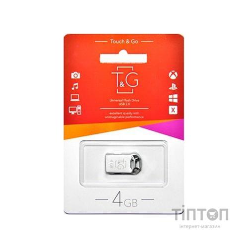 USB флеш накопичувач T&G 4GB 110 Metal Series Silver USB 2.0 (TG110-4G)