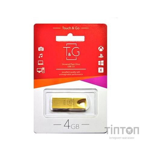 USB флеш накопичувач T&G 4GB 117 Metal Series Gold USB 2.0 (TG117GD-4G)
