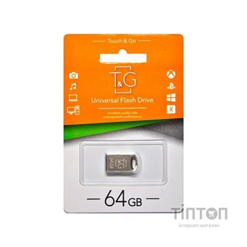 USB флеш накопичувач T&G 64GB 105 Metal Series Silver USB 2.0 (TG105-64G)