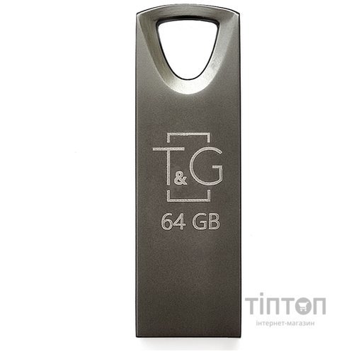 USB флеш накопичувач T&G 64GB 117 Metal Series Black USB 2.0 (TG117BK-64G)