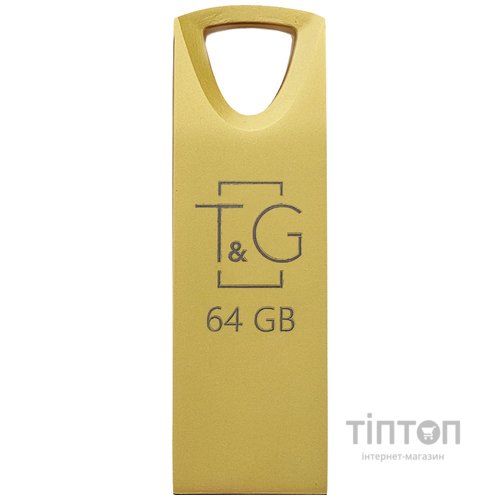 USB флеш накопичувач T&G 64GB 117 Metal Series Gold USB 2.0 (TG117GD-64G)