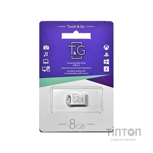 USB флеш накопичувач T&G 8GB 105 Metal Series Silve USB 2.0 (TG105-8G)