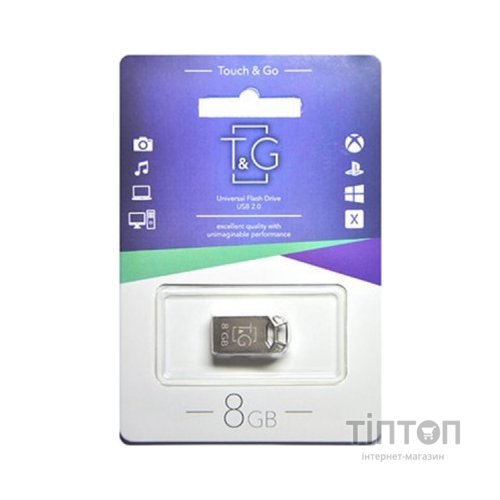 USB флеш накопичувач T&G 8GB 110 Metal Series Silve USB 2.0 (TG110-8G)