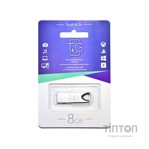USB флеш накопичувач T&G 8GB 117 Metal Series Silver USB 2.0 (TG117SL-8G)