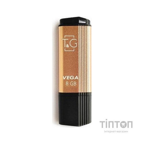USB флеш накопичувач T&G 8GB 121 Vega Series Gold USB 2.0 (TG121-8GBGD)