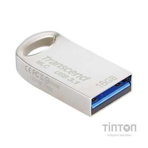 USB флеш накопичувач Transcend 16GB JetFlash 720 Silver Plating USB 3.1 (TS16GJF720S)