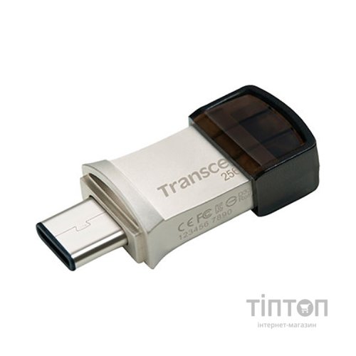 USB флеш накопичувач Transcend 256GB JetFlash 890 USB 3.1/Type-C (TS256GJF890S)