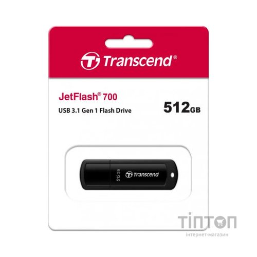 USB флеш накопичувач Transcend 512GB JetFlash 700 USB 3.1 (TS512GJF700)