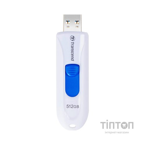 USB флеш накопичувач Transcend 512GB JetFlash 790 White USB 3.1 (TS512GJF790W)
