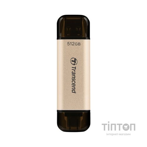 USB флеш накопичувач Transcend 512GB JetFlash 930C Gold-Black USB 3.2/Type-C (TS512GJF930C)