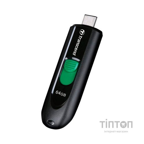 USB флеш накопичувач Transcend 64GB JetFlash 790C Black USB 3.1 Type-C (TS64GJF790C)