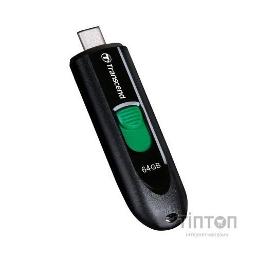 USB флеш накопичувач Transcend 64GB JetFlash 790C Black USB 3.1 Type-C (TS64GJF790C)
