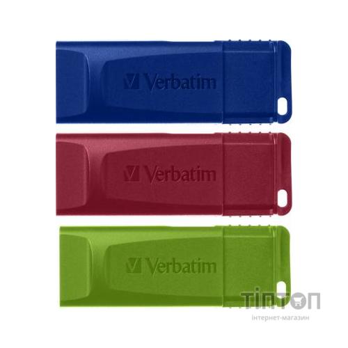 USB флеш накопичувач Verbatim 3x16GB Slider Red/Blue/Green USB 2.0 (49326)