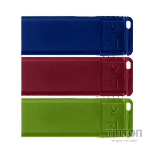 USB флеш накопичувач Verbatim 3x16GB Slider Red/Blue/Green USB 2.0 (49326)