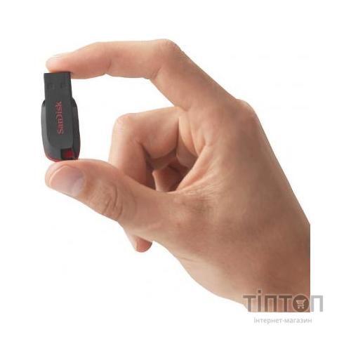 USB флеш SanDisk 128GB Cruzer Blade чорний/червоний