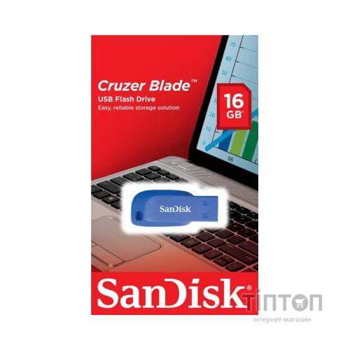 USB флеш SanDisk 16GB USB Cruzer Blade Electric блакитний