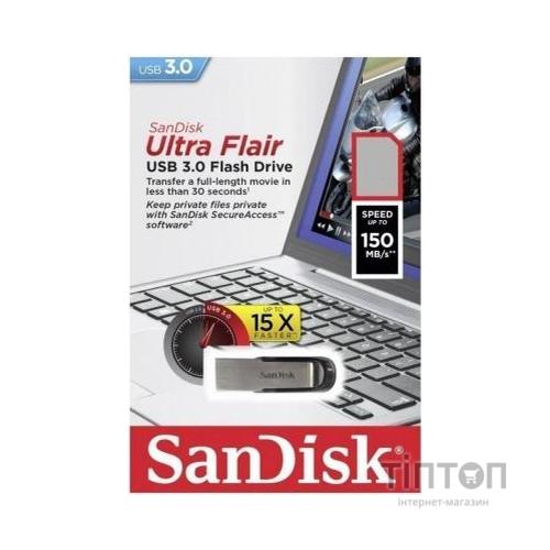 USB флеш SANDISK Ultra Flair 256 Gb USB 3.0 Black
