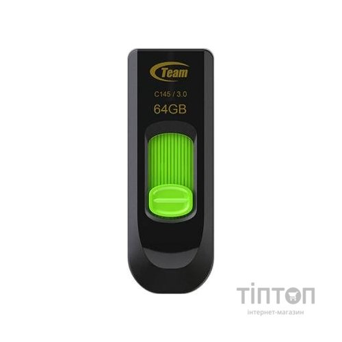 USB флеш Team 64GB C145 чорний/зелений