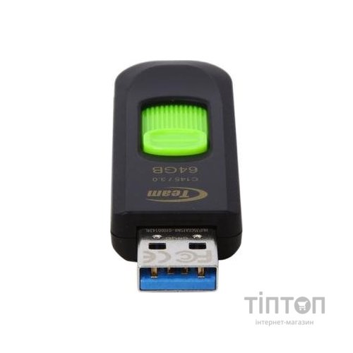 USB флеш Team 64GB C145 чорний/зелений