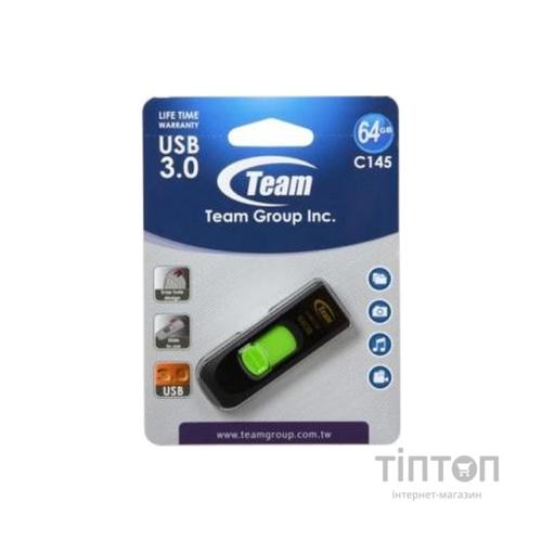 USB флеш Team 64GB C145 чорний/зелений