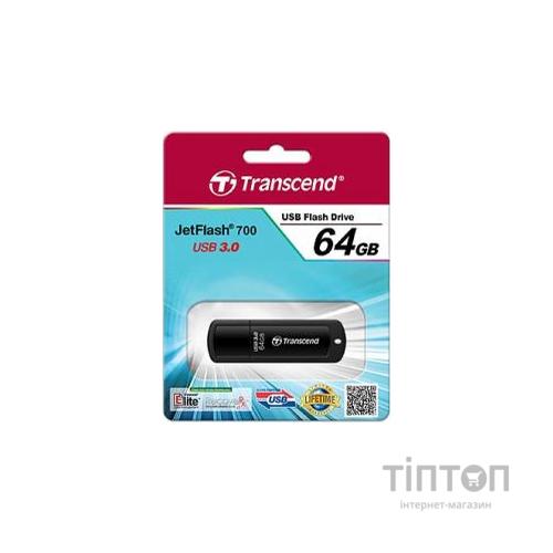 USB флеш Transcend 64GB JetFlash 700 Black