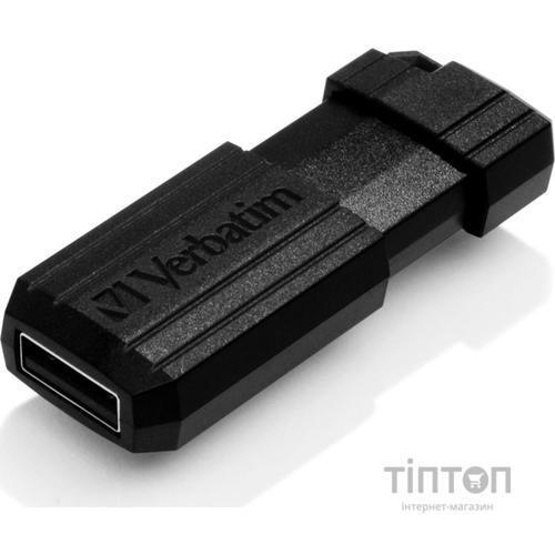 USB флеш Verbatim 128GB PinStripe Black USB 2.0