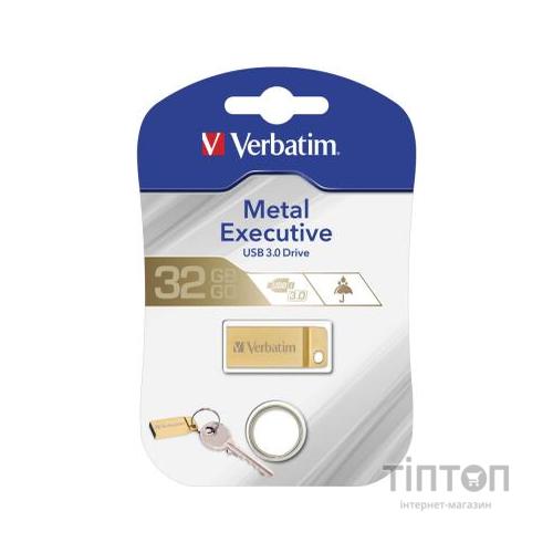 USB флеш Verbatim 32GB Metal Executive Gold