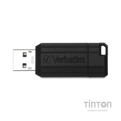 USB флеш Verbatim 64GB Store 'n' Go PinStripe Black USB 2.0