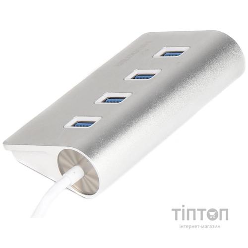 USB-хаб Maxxter HU3C-4P-01 Silver