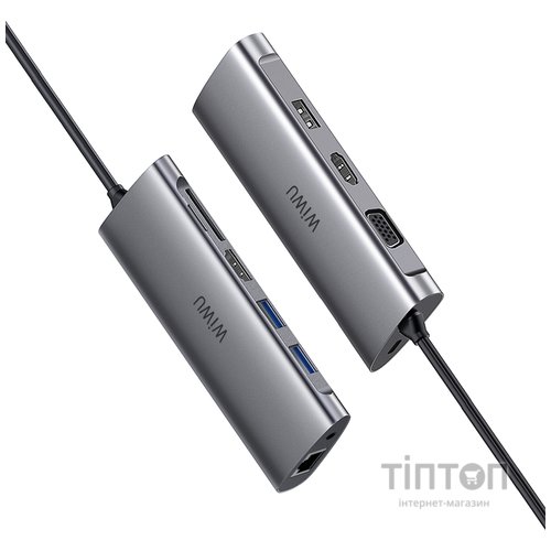 USB-хаб WIWU Alpha A11312H Gray