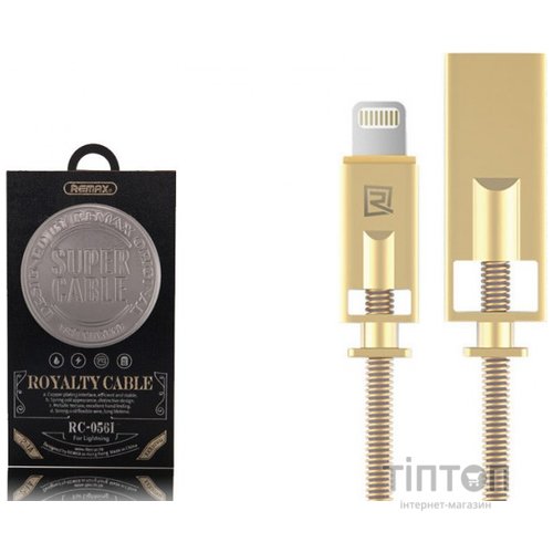 USB кабель Remax Royalty RC-056i Lightning 1m Gold