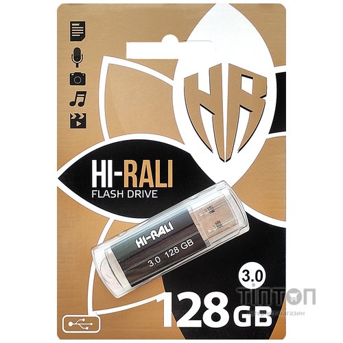 USB флеш накопичувач Hi-Rali 128GB Corsair Series Black USB 3.0 (HI-128GBCOR3BK)