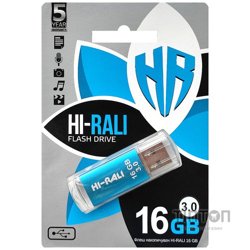 USB3.0 16GB Hi-Rali Rocket Series Blue (HI-16GB3VCBL)