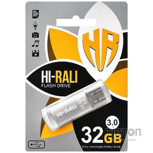 USB3.0 32GB Hi-Rali Rocket Series Silver (HI-32GB3VCSL)