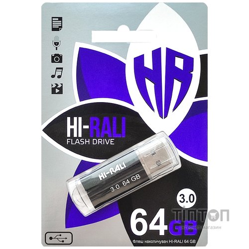 USB3.0 64GB Hi-Rali Corsair Series Black (HI-64GB3CORBK)