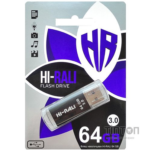 USB3.0 64GB Hi-Rali Rocket Series Black (HI-64GB3VCBK)