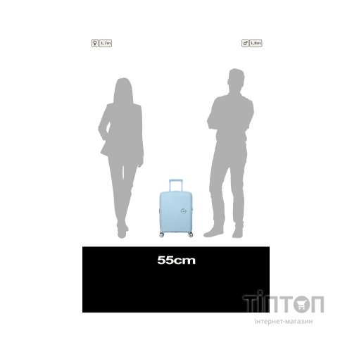 Валіза American Tourister Soundbox 35.5/41 л пастельно-блакитна (32G*22001)