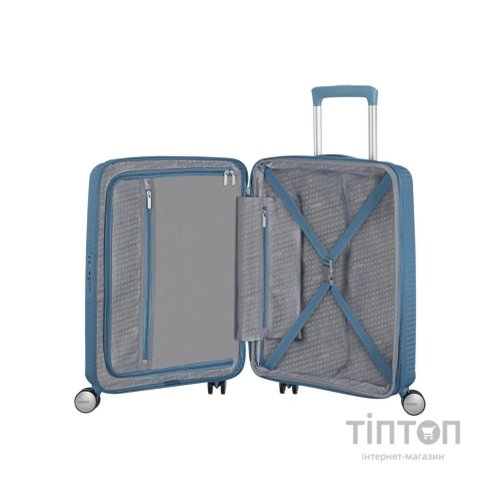 Валіза American Tourister Soundbox 35.5/41 л сіро-синя (32G*51001)