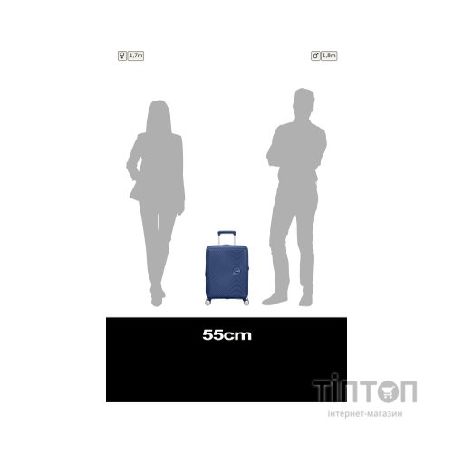 Валіза American Tourister Soundbox 35.5/41 л темно-синя (32G*41001)
