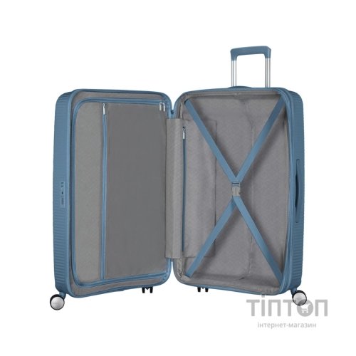 Валіза American Tourister Soundbox 71.5/81 л сіро-синя (32G*51002)