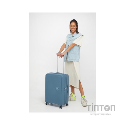 Валіза American Tourister Soundbox 71.5/81 л сіро-синя (32G*51002)