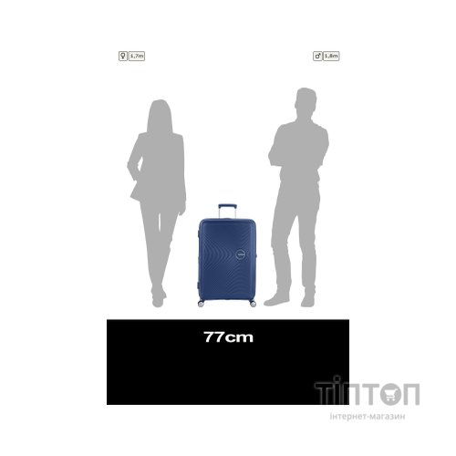 Валіза American Tourister Soundbox 97/110 л темно-синя (32G*41003)