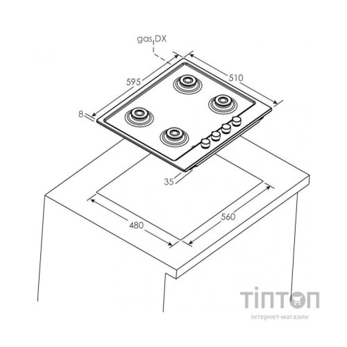 Варочна поверхня Candy CHG6BFB4WB